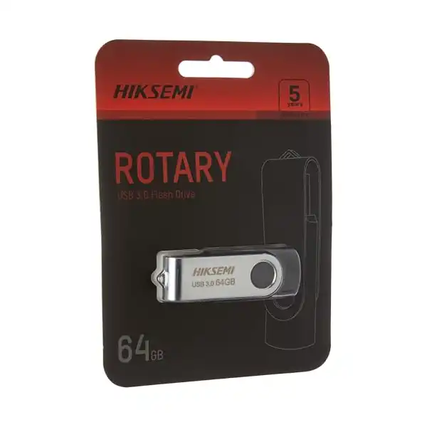 فلاش ميموري دوارة USB 3.0 سعة 64 جيجابايت من هيكسيمي، فضي/أسود، HS-USB-M200S 64G U3 - الصورة 4