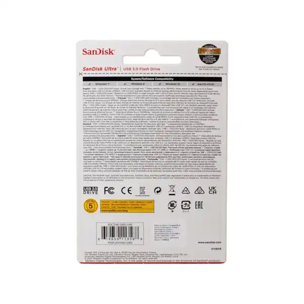 فلاشة 128 جيجابايت، 3.0 USB، قراءة تصل الى 130 ميجابايت/ثانية من سانديسك الترا، usb3.0، سعة 128.0 GB - الصورة 4