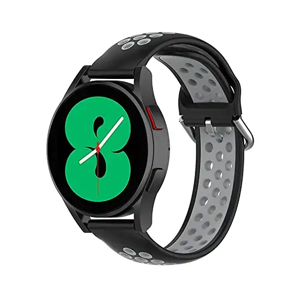 سوار سيليكون بديل 22 ملم متوافق مع ساعة سامسونج جالاكسي 4 44 من ديسكول وساعة كلاسيك 46 ستانلس ستيل كوارتز أخضر للبالغين الجنسين - الصورة 4