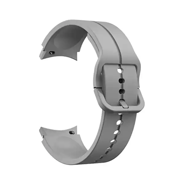 سوار سيليكون بديل متوافق مع ساعة سامسونج جالاكسي ووتش 5 برو 45 ملم | جالاكسي واتش 5 44/40 ملم | جالاكسي واتش 4، سوار خاص، تصميم بدون جاب، من دادو، رمادي فاتح - الصورة 4