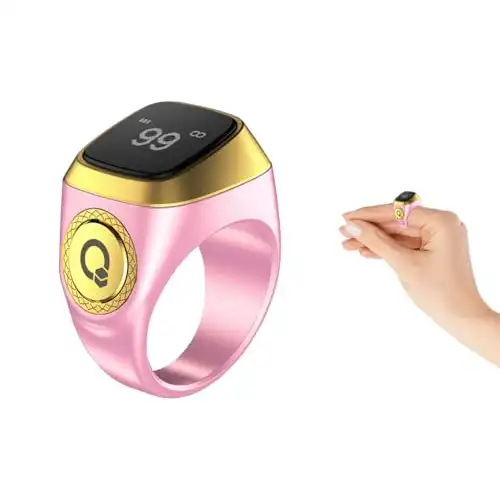 خاتم تسبيح ذكي مقاوم للماء للأذكار من اي قبلة، خاتم صلاة إسلامي، تذكير بتوقيت الصلاة، عداد للتسبيح، منتجات تكنولوجية قابلة للارتداء،