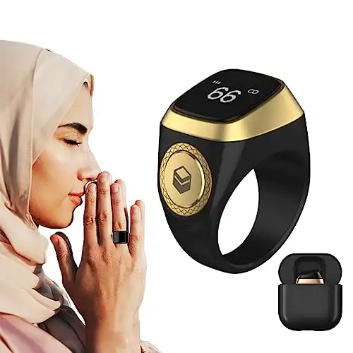 خاتم تسبيح ذكي مقاوم للماء للأذكار من اي قبلة، خاتم صلاة إسلامي، تذكير بتوقيت الصلاة، عداد للتسبيح، منتجات تكنولوجية قابلة للارتداء،