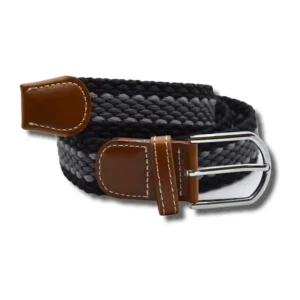 Elastic casual belt Black-Grey EC11