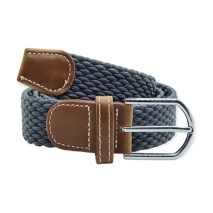 Elastic casual belt Grey-Gold