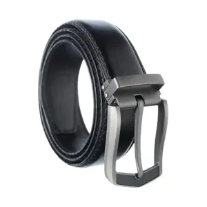 حزام كلاسيكي للرجال من الجلد الطبيعي مع صندوق انيق اسود 4414-1 مقاس 120 سم داكوتا