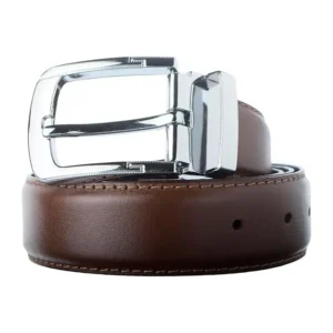 داكوتا حزام كلاسيكي من الجلد الطبيعي للرجال بلون اسود 7706-1 110 سم