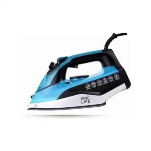 مكواة بخار بقوة 2400 وات ST240BG من ون لايف، اسود وأزرق