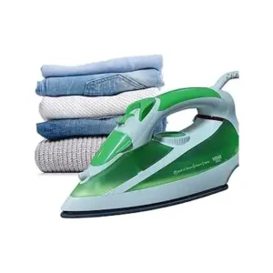 مكواة بخار 2600 واط بقاعدة سيراميك سريعة الحرارة متغيرة التحكم في البخار بوضعين اغلاق تلقائي مضادة للتنقيط ذاتية التنظيف HG-2058 (اخضر)