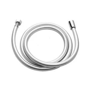 دش استحمام من بلاستيك بي في سي فضي عالي الضغط 1.5 م/ 2 م بخرطوم مقاوم للانفجار ويد مرن من بلاستيك بي في سي ضد الالتواء ورأس دش دوار 360 وخرطوم 200 سم