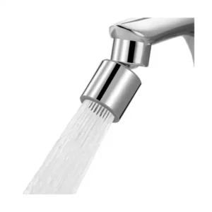 مهوية صنبور دوار 360 درجة لحوض المطبخ من هايبنت، رأس صنبور بخاخ مزدوج الوظائف 2 تدفق، ملحق بخاخ حوض كبير الزاوية، قطعة بديلة للصنبور 55/64 بوصة سن أنثى - كروم