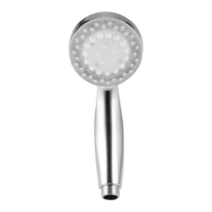 راس دش LED محمول باليد متغير اللون يعمل بالماء بدون بطارية صديق للبيئة بخاخ عالي الضغط للحمام فضي