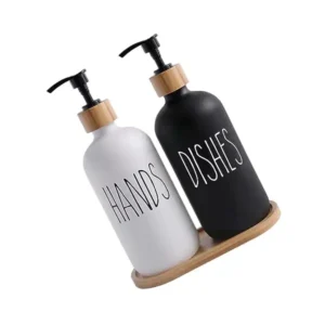 موزع صابون وشامبو فارغ من بالوو، زجاجة للحمام والمطبخ، مجموعة واحدة