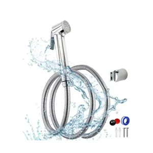 مجموعة شطاف شطاف للمرحاض من ايكوم سيتي™ - شطاف تواليت محمول باليد مع خرطوم من الستانلس ستيل الفاخر للحمام - 3 اوضاع ضغط مياه قابلة للتعديل مع منظمات تدفق