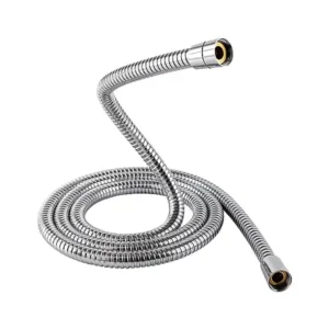 خرطوم دش كبير التجويف بقطر خارجي 16 ملم، قطر داخلي 10 ملم وطول 1.5 م، خراطيم دش معززة لضغط المياه المنخفض للغاية من الكروم، عالمي مضاد للالتواء ومانع للتسرب من هايبنت، 1.5 م