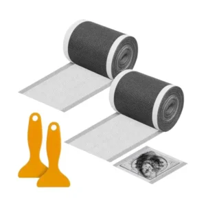 مصفاة صرف شعر للاستعمال مرة واحدة من اجرغ، عبوة من قطعتين، مصفاة تصريف ذاتية اللصق، مصفاة شعر للاستحمام، لفة 10 سم × 10 متر، لالتقاط الشعر، ملصق شبكي لتصريف الدش، لالتقاط الشعر للحمام