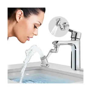 وصلة تمديد حنفية دوارة بزاوية 1080 درجة بفلتر وتوافق عام مع جميع الحنفيات بوضعين للرش من نيكومي