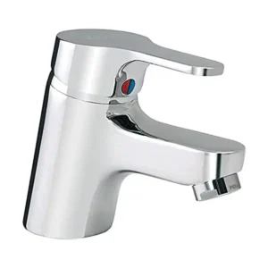 خلاط حوض سليم لاين 2 طرازB 8577، مع طقم تصريف بلاستيك من ايديال ستاندرد، لون رمادي (chrom)، معدل تدفق المياه 2.5 لتر/دقيقة، وذراع تمديد 10.6 سم