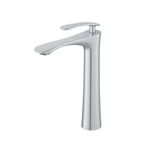 خلاط حوض مرتفع 30 سم بتصميم وعاء نحاسي دائري متين من الحداد - كروم