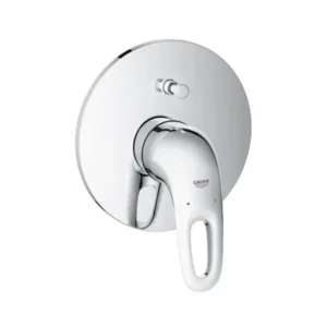 خلاط حوض الاستحمام يوروستايل مع محول من جروهي 19506003، فضي