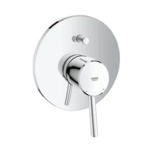 خلاط حمام / دش بذراع واحد مع محول من جروهي، لون فضي 19346