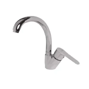 خلاط حوض المطبخ ميرا بتصميم شجرة من جلوبال ستاندرد، مصمم بجسر متحرك مرتفع ومقبض للتحكم في الماء، كروم، موديل GSL 1016-CP