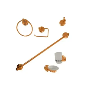 طقم إكسسوارات حمام من دريم، 6 قطع، لون روز جولد موديل DR-3500-RG