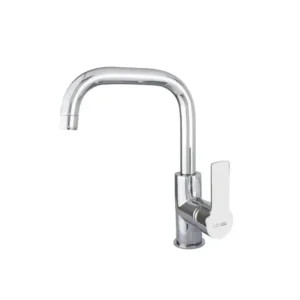 خلاط حوض سكاي هاي من جلوبال ستاندرد، مع مقبض وجسر للتحكم في الماء، ارتفاع 26 سم × طول 20 سم، لون كروم، موديل GSL-1075-ND-CP