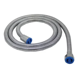 خرطوم دش للحمام من الفولاذ المقاوم للصدأ (خرطوم بطول 1.5 متر) -للدش اليدوي -أنبوب داخلي مضفر طويل للغاية مقاوم للضغط العالي بلمسة نهائية من الكروم من يو-بكو