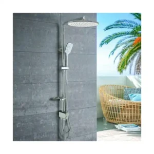 حامل عمود دش تينا 2 في 1 من تيسكا تينا DR 2920C مع محول تحكم ذكي، أبيض