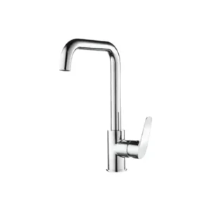 Gawad Empire EMP 0109 Chrome 36cm High Axle Movable Mixer Single Lever Tall Basin Faucet Swivel Spout Durable Brass Pop-up Drain Option - Chrome