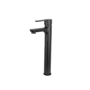 خلاط حوض سكاي هاي من جلوبال ستاندرد، مع مقبض للتحكم في الماء، طول 33 سم × مسافة جسر 14 سم، لون أسود، موديل GSL 1074-ND-BP