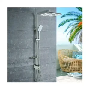 عمود حامل دش تينا 2 في 1 مع محول تحكم ذكي من تيسكا، لون أبيض، موديل DR 2820C