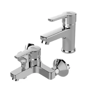 طقم خلاط حوض ايديال ستريم من ايديال ستاندرد، مكون من قطعتين، لون كروم - BC947AA/BC950AA