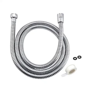 خرطوم دش طول جدًا 1.5 متر، خرطوم رأس الدش مصنوع من الكروم يحمل باليد