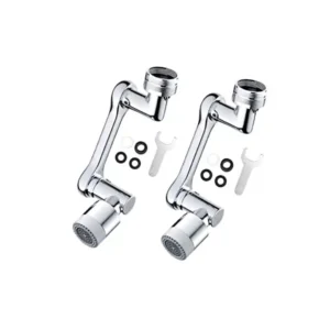 فيردوجو جيفت وصلة صنبور دوارة 1080 درجة، قطعتان من فلتر بخاخ بزاوية كبيرة مع وضعين لمخرج المياه، تمديد صنبور هواء دوار 1080 درجة لحوض الحمام