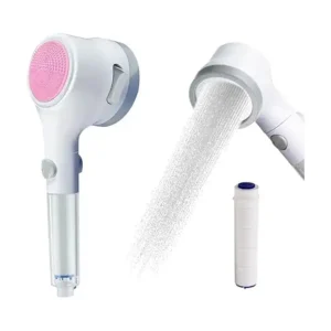مجموعة رأس دش محمول مع فلتر وزر إيقاف مؤقت، رأس دش قابل للإزالة للسبا، رأس دش ناعم مع فلتر للبشرة الحساسة