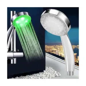 رأس دش بإضاءة ليد فورية عند تدفق الماء، لا حاجة إلى إضاءة، رأس دش ليد صديق للبيئة، B-208
