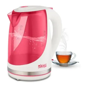 غلاية مياه كهربية بقدرة 1850-2200 وات، وسعة 1.7 لتر، دوران 360 درجة، مميزات السلامة: تمنع الغليان عند عدم وجود مياه، وتوفر الحماية من الحرارة الزائدة، بإغلاق تلقائي وترشيح قوي، KK1111