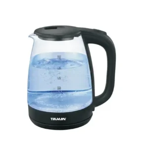 غلاية ترومان الكهربائية من زجاج بايركس 1.8 ل TM-K 2501BK من ترومان، أسود