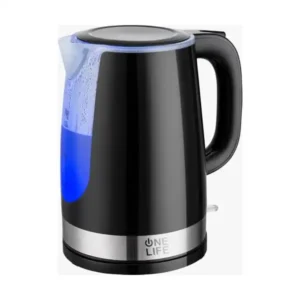 غلاية كهربائية من البلاستيك من ون لايف بسعة 1.7 لتر، وقوة 1850-2200 وات، أسود، KEP150BK