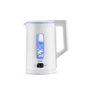 غلاية زجاجية رقمية سيف تاتش، سعة 1.5 لتر، 1500 وات بإطار فضي من تانك DG-2338-ES