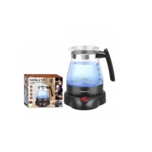 غلاية قهوة كهربائية زجاجية 600 وات من سوكاني، موديل SK-09045، سعة 800 مل