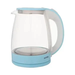 غلاية كهربائية من ألكاتيل متعددة الألوان، مصنوعة من الزجاج، مع قاعدة دوارة 360 درجة وإيقاف تلقائي وتوفير للطاقة، سعة 1.8 لتر