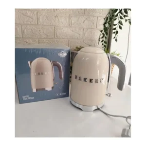 غلاية سعة 2 لتر مع مؤشر لمستوى المياه، قاعدة دوارة 360 درجة، اقدام مضادة للانزلاق، ناعمة، غطاء فتح 2200 واط، ستانلس ستيل، t r x