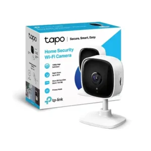 كاميرا مراقبة منزلية تابو C100 من تي بي لينك بخاصية واي فاي مع رؤية ليلية، دقة عالية 1080 بيكسل - ابيض