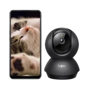 كاميرا مراقبة 2K (3 ميجابكسل) من تابو، تستخدم واي فاي، للاستخدام الداخلي، 360 درجة، C211، رؤية ليلية، إشعار في الوقت الحقيقي، الكشف عن وجود أشخاص وتقنية كشف الحركة، جهاز تحكم، تتوافق مع اليكسا، أسود