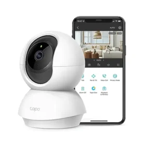 تابو كاميرا مراقبة 2K قابلة للامالة من تي بي لينك صفارة ثنائية الاتجاه رؤية ليلية تخزين سحابي وبطاقة SD (حتى 256 جيجابايت) (C210) لاسلكي أبيض