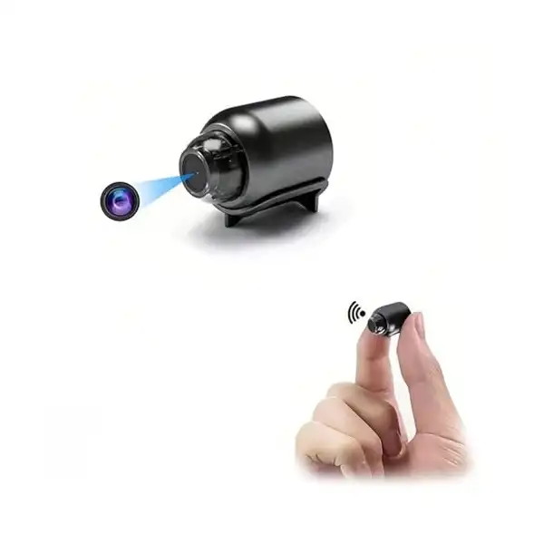 كاميرا مراقبة صغيرة للغاية بدقة 1080P HD وواي فاي للاستخدام الداخلي والخارجي للأطفال والحيوانات الأليفة والمربية من ذا باك، كاميرا تتصل بالإنترنت عن بعد مع تطبيقات أنظمة الموبايلات الـ iOS والاندرويد