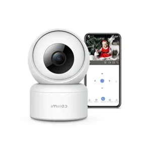 كاميرا مراقبة منزلية داخلية، ايميلاب C20 كاميرا مراقبة اي بي مع واي فاي للحيوانات الاليفة / المربية / مراقبة الطفل، مع تتبع الانسان ورؤية ليلية وصوت ثنائي الاتجاه بطاقة كلاود/ اس دي، 1080 بيكسل