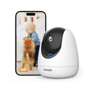 كاميرات مراقبة CP3 داخلية لاسلكية قابلة للامالة 1080 بكسل من تيندا - كاميرا مع تطبيق هاتف، صوت ثنائي الاتجاه، رؤية ليلية، تتبع تلقائي، صفارة انذار، الذكاء الاصطناعي للكشف عن الانسان والحركة، أبيض